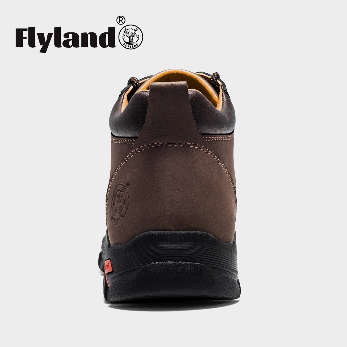 FLYLAND Men's Casual Leather Shoes Chukka Ankle Boots Handmade Fashion Shoes Non Slip Breathable Comfortable Mid Top for Driving Walking Outdoor