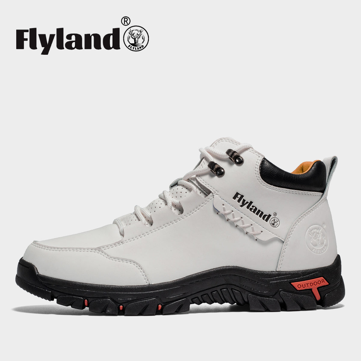 FLYLAND Men's Casual Leather Shoes Chukka Ankle Boots Handmade Fashion Shoes Non Slip Breathable Comfortable Mid Top for Driving Walking Outdoor