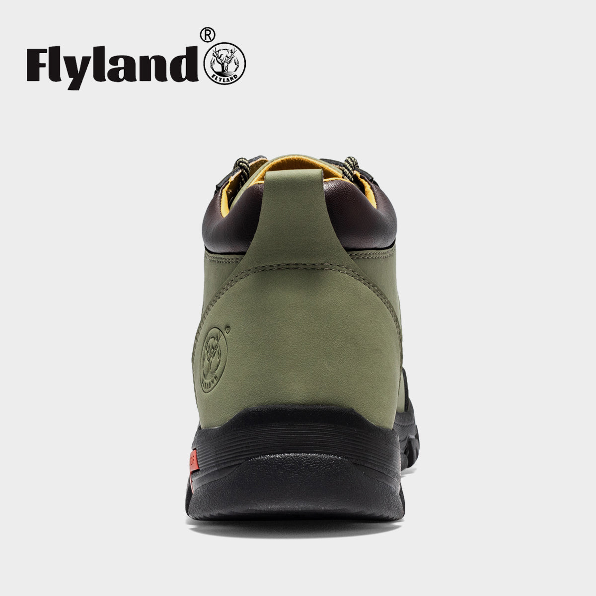 FLYLAND Men's Casual Leather Shoes Chukka Ankle Boots Handmade Fashion Shoes Non Slip Breathable Comfortable Mid Top for Driving Walking Outdoor