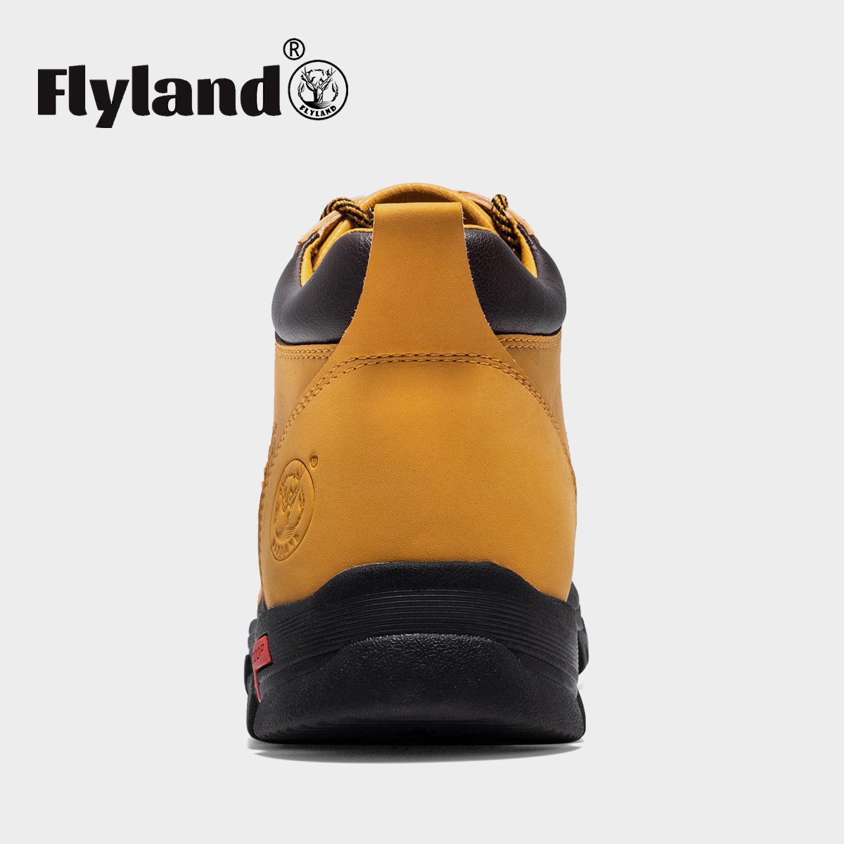 FLYLAND Men's Casual Leather Shoes Chukka Ankle Boots Handmade Fashion Shoes Non Slip Breathable Comfortable Mid Top for Driving Walking Outdoor