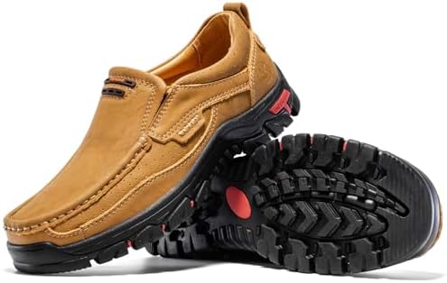 FLYLAND Basic 1.0 Men's Fashion Loafers Vintage Classical Leather Ankle Boots Handmade Chukka Boots Daily Casual Work Office Shoes Driving Shoes