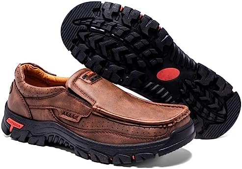 FLYLAND Basic 1.0 Men's Fashion Loafers Vintage Classical Leather Ankle Boots Handmade Chukka Boots Daily Casual Work Office Shoes Driving Shoes
