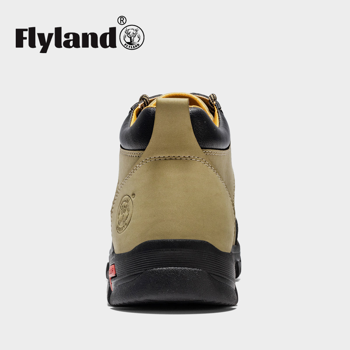 FLYLAND Men's Casual Leather Shoes Chukka Ankle Boots Handmade Fashion Shoes Non Slip Breathable Comfortable Mid Top for Driving Walking Outdoor