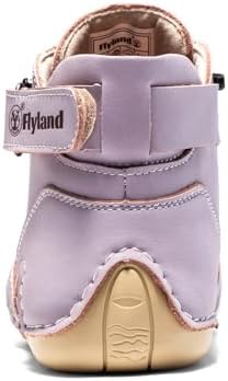 FLYLAND Women's Casual Leather Fashion Sneakers Handmade Ankle Chukka Boots Lightweight Slip-On Loafers Walking Driving Shoes