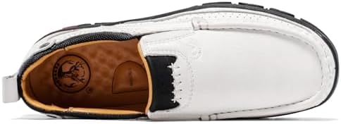 FLYLAND Men's Fashion Slip On Walking Loafers Vintage Leather Ankle Boots Handmade Chukka Boots Casual Non-Slip Sneakers Office Driving Shoes