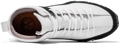 FLYLAND Men's Casual Leather Sneakers Fashion Chukka Boots Lightweight Dress Boots Lace Up Walking Driving Shoes