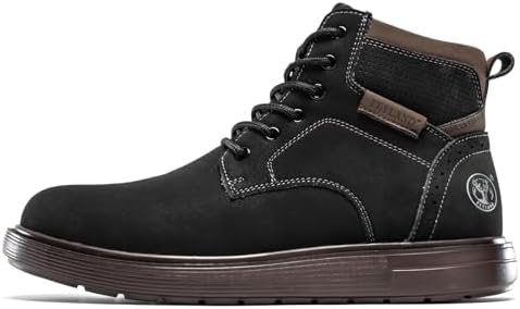 FLYLAND Men's Fashion Sneaker Chukka Boots Lace Up Leather Ankle Dress Boot Lightweight Non-Slip Walking Shoes
