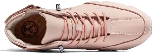 FLYLAND Women's Casual Leather Fashion Sneakers Handmade Ankle Chukka Boots Lightweight Slip-On Loafers Walking Driving Shoes