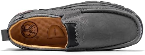 FLYLAND Men's Fashion Slip On Walking Loafers Vintage Leather Ankle Boots Handmade Chukka Boots Casual Non-Slip Sneakers Office Driving Shoes