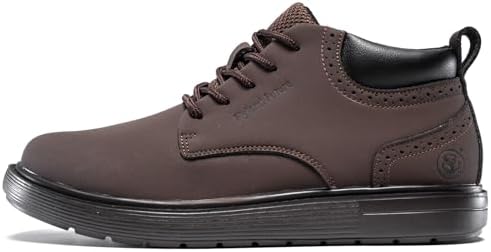 FLYLAND Men's Fashion Sneakers Chukaa Boots Leather Shoes Lace Up Lightweight Dress Boots Walking Driving Shoes