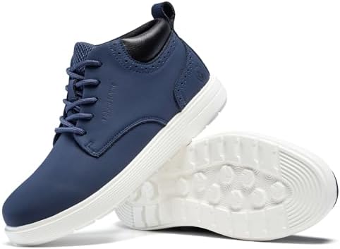 FLYLAND Men's Fashion Sneakers Chukaa Boots Leather Shoes Lace Up Lightweight Dress Boots Walking Driving Shoes