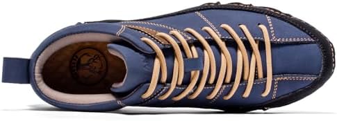 FLYLAND Men's Casual Leather Sneakers Fashion Chukka Boots Lightweight Dress Boots Lace Up Walking Driving Shoes