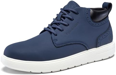 FLYLAND Men's Fashion Sneakers Chukaa Boots Leather Shoes Lace Up Lightweight Dress Boots Walking Driving Shoes