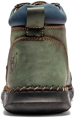 FLYLAND Men's Casual Leather Fashion Sneakers Ankle Chukka Boots Handmade Lightweight Loafers Mid-top Dress Boots Walking Driving Shoes