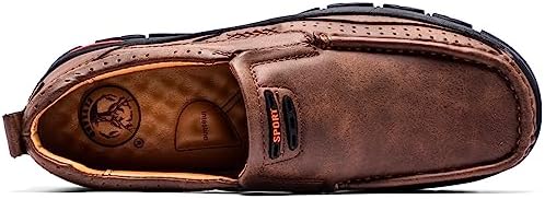 FLYLAND  Men's Fashion Loafers Vintage Classical Leather Ankle Boots Handmade Chukka Boots Daily Casual Work Office Shoes Driving Shoes