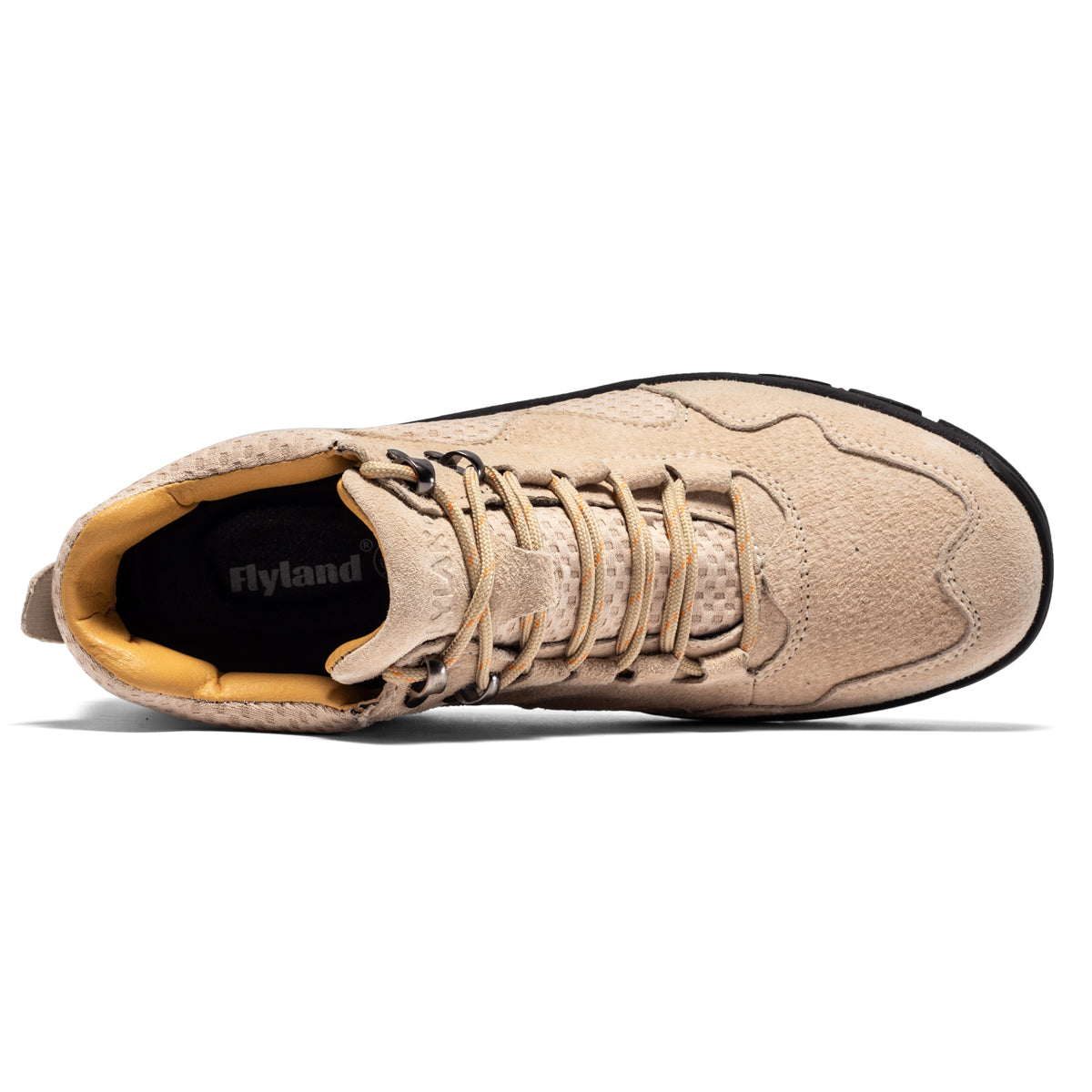 FLYLAND Men's Chukka Boots Casual Leather Shoes Ankle Shoes Non Slip Breathable Comfortable Mid Top for Driving Walking Outdoor