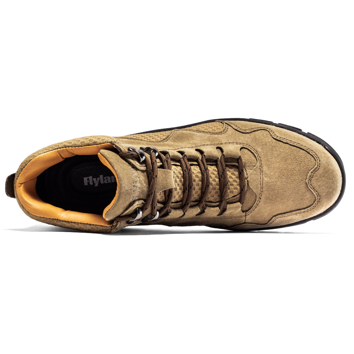 FLYLAND Men's Chukka Boots Casual Leather Shoes Ankle Shoes Non Slip Breathable Comfortable Mid Top for Driving Walking Outdoor