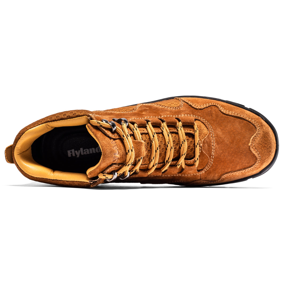 FLYLAND Men's Chukka Boots Casual Leather Shoes Ankle Shoes Non Slip Breathable Comfortable Mid Top for Driving Walking Outdoor