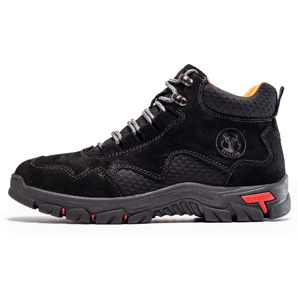 FLYLAND Men's Chukka Boots Casual Leather Shoes Ankle Shoes Non Slip Breathable Comfortable Mid Top for Driving Walking Outdoor